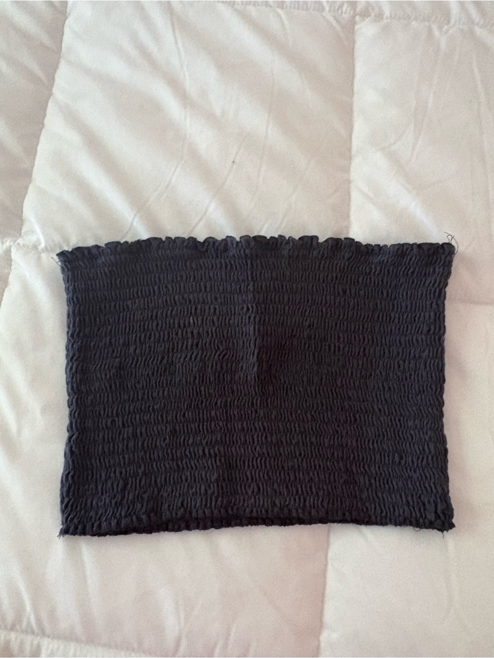 Double Zero Charcoal Smocked Tube Top